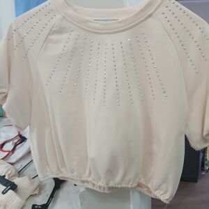 Embellished Cream Top